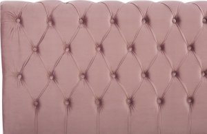 Beliani Łóżko wodne welurowe 180 x 200 cm różowe AVALLON 6