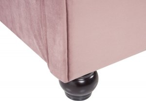 Beliani Łóżko wodne welurowe 180 x 200 cm różowe AVALLON 7