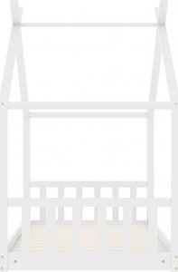 vidaXL Rama łóżka dziecięcego, biała, lite drewno sosnowe, 80 x 160 cm 5