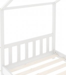 vidaXL Rama łóżka dziecięcego, biała, lite drewno sosnowe, 80 x 160 cm 6