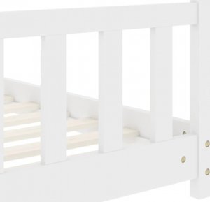 vidaXL Rama łóżka dziecięcego, biała, lite drewno sosnowe, 80 x 160 cm 7