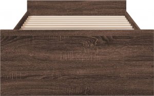 vidaXL vidaXL Rama łóżka z szufladami, brązowy dąb, 75x190 cm 4