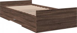 vidaXL vidaXL Rama łóżka z szufladami, brązowy dąb, 75x190 cm 6