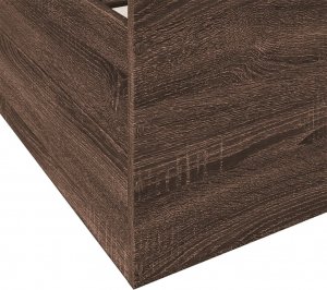 vidaXL vidaXL Rama łóżka z szufladami, brązowy dąb, 75x190 cm 8