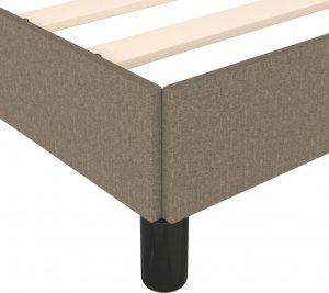 vidaXL vidaXL Rama łóżka, kolor taupe, 120x190 cm, obita tkaniną 6