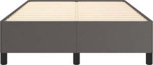 vidaXL vidaXL Rama łóżka, szara, 120x190 cm, sztuczna skóra 5