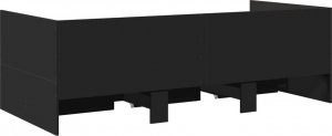 vidaXL vidaXL Rama łóżka dziennego z szufladami, czarna, 75x190 cm 6