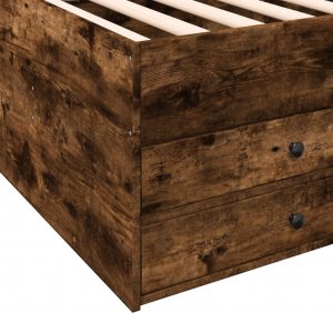 vidaXL vidaXL Łóżko dzienne z szufladami, przydymiony dąb, 100x200 cm 7