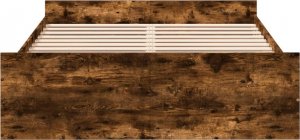 vidaXL vidaXL Rama łóżka z szufladami, przydymiony dąb, 120x190 cm 4