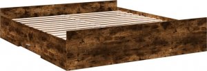 vidaXL Rama łóżka z szufladami, przydymiony dąb, 200x200 cm 2