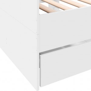 vidaXL vidaXL Rama łóżka dziennego z szufladami, biała, 75x190 cm 5