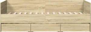 vidaXL vidaXL Łóżko dzienne z szufladami, dąb sonoma, 90x200 cm 4