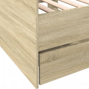 vidaXL vidaXL Łóżko dzienne z szufladami, dąb sonoma, 90x200 cm 7