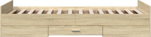 vidaXL vidaXL Rama łóżka z szufladami, dąb sonoma, 75x190 cm 5