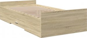vidaXL vidaXL Rama łóżka z szufladami, dąb sonoma, 75x190 cm 6