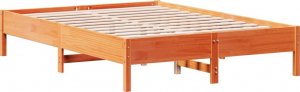 vidaXL vidaXL Rama łóżka, woskowy brąz, 160x200 cm, lite drewno sosnowe 6