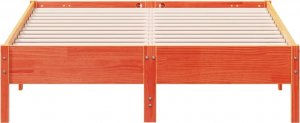 vidaXL vidaXL Rama łóżka, woskowy brąz, 120x190 cm, lite drewno sosnowe 4