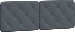 vidaXL vidaXL Rama łóżka z LED, ciemnoszara, 120x200 cm, aksamitna 8