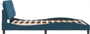 vidaXL vidaXL Rama łóżka z LED, niebieska, 140x200 cm, aksamit 7