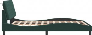 vidaXL vidaXL Rama łóżka z LED, ciemnozielona, 120x200 cm, aksamitna 6