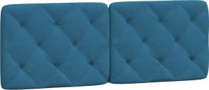 vidaXL vidaXL Rama łóżka z wezgłowiem, ciemnoniebieska, 140x200 cm, aksamitna 8