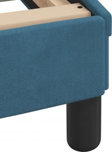 vidaXL vidaXL Łóżko z materacem, niebieskie, 140x200 cm, aksamit 7