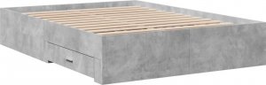 vidaXL vidaXL Rama łóżka z szufladami, szarość betonu, 135x190 cm 6