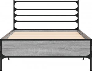 vidaXL vidaXL Rama łóżka, szary dąb sonoma, 90x190 cm 4