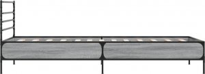 vidaXL vidaXL Rama łóżka, szary dąb sonoma, 90x190 cm 5