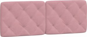 vidaXL vidaXL Rama łóżka z LED, różowa, 120x200 cm, aksamitna 8