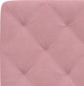 vidaXL vidaXL Rama łóżka z LED, różowa, 120x200 cm, aksamitna 9