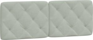 vidaXL vidaXL Łóżko z materacem, jasnoszare, 140x190 cm, aksamit 5