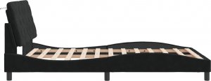 vidaXL vidaXL Rama łóżka z LED, czarna, 120x200 cm, aksamitna 7