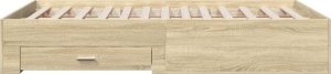 vidaXL Rama łóżka z szufladami, dąb sonoma, 140x190 cm 5