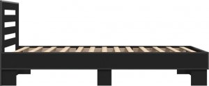 vidaXL vidaXL Rama łóżka, czarna, 90x200 cm, materiał drewnopochodny i metal 5
