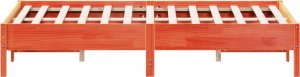 vidaXL Rama łóżka, woskowy brąz, 150x200 cm, lite drewno sosnowe 5