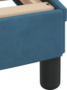 vidaXL Łóżko z materacem, niebieskie, 120x200 cm, aksamit 7