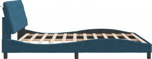 vidaXL vidaXL Rama łóżka z zagłówkiem, niebieska, 180x200 cm, aksamitna 5