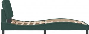 vidaXL vidaXL Rama łóżka z LED, ciemnozielona, 100x200 cm, aksamitna 7