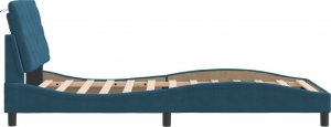 vidaXL vidaXL Rama łóżka z zagłówkiem, niebieska, 100x200 cm, aksamitna 6