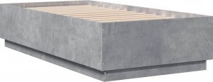 vidaXL vidaXL Rama łóżka z LED, szarość betonu, 75x190 cm 3