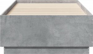 vidaXL vidaXL Rama łóżka z LED, szarość betonu, 75x190 cm 6