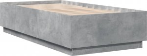 vidaXL vidaXL Rama łóżka z LED, szarość betonu, 75x190 cm 8