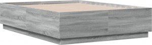 vidaXL vidaXL Rama łóżka z LED, szary dąb sonoma, 135x190 cm 3