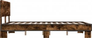 vidaXL vidaXL Rama łóżka, przydymiony dąb, 140x190 cm 5