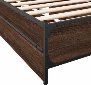 vidaXL Rama łóżka z szufladami, brązowy dąb, 75x190 cm 8