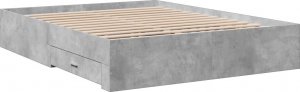 vidaXL Rama łóżka z szufladami, szarość betonu, 140x200 cm 6