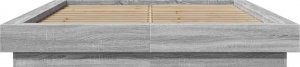 vidaXL vidaXL Rama łóżka z LED, szary dąb sonoma, 140x200 cm 5
