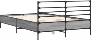 vidaXL vidaXL Rama łóżka, szary dąb sonoma, 120x200 cm 6