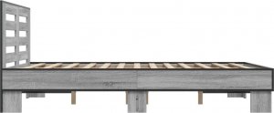 vidaXL vidaXL Rama łóżka, szary dąb sonoma, 140x200 cm 5